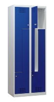C+P Z-Spind BASIS 8023-122 bodenstehend 1 Abteil 400mm für 2 Personen Zylinderschloss (HxBxT) 1800x400x490mm 7035/5010