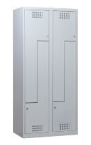 C+P Z-Spind BASIS 8023-122 bodenstehend 1 Abteil 400mm für 2 Personen Zylinderschloss (HxBxT) 1800x400x490mm 7035/5010