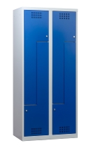 C+P Z-Spind BASIS 8023-122 bodenstehend 1 Abteil 400mm für 2 Personen Zylinderschloss (HxBxT) 1800x400x490mm 7035/5010