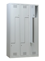 C+P Z-Spind BASIS 8023-122 bodenstehend 1 Abteil 400mm für 2 Personen Zylinderschloss (HxBxT) 1800x400x490mm 7035/5010