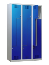C+P Z-Spind BASIS 8023-122 bodenstehend 1 Abteil 400mm für 2 Personen Zylinderschloss (HxBxT) 1800x400x490mm 7035/5010