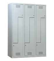 C+P Z-Spind BASIS 8023-122 bodenstehend 1 Abteil 400mm für 2 Personen Zylinderschloss (HxBxT) 1800x400x490mm 7035/5010