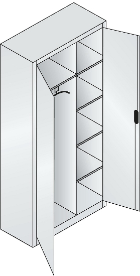 C+P Akten-/Garderobenschrank Acurado 9280-30 ERGO-Lock 4.0 (HxBxT) 1950x930x500mm 7035/7016