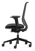 Bürodrehstuhl SC-9242/pro BLACK to-sync work (mesh) mit formschöner Netzrückenlehne
