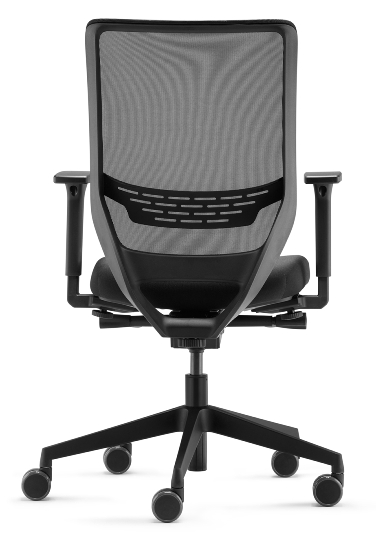 Bürodrehstuhl SC-9242/pro BLACK to-sync work (mesh) mit formschöner Netzrückenlehne