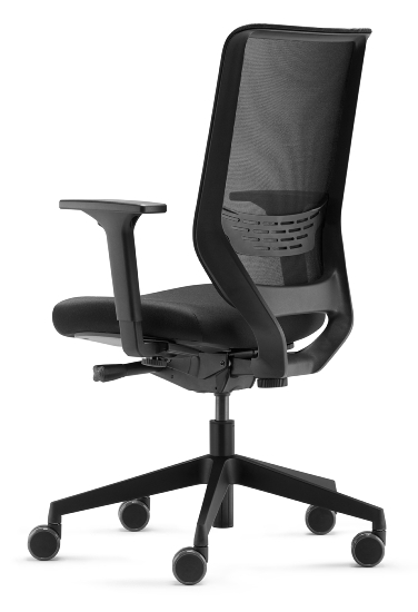 Bürodrehstuhl SC-9242/pro BLACK to-sync work (mesh) mit formschöner Netzrückenlehne