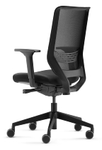 Bürodrehstuhl SC-9242/pro BLACK to-sync work (mesh) mit formschöner Netzrückenlehne