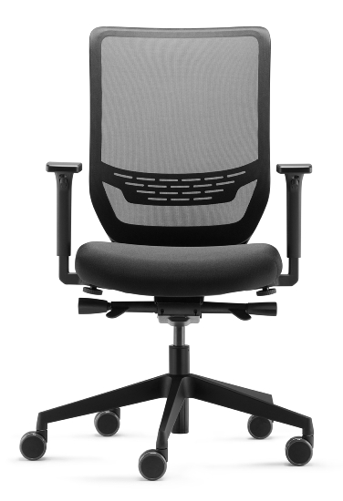 Bürodrehstuhl SC-9242/pro BLACK to-sync work (mesh) mit formschöner Netzrückenlehne