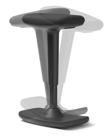 to-swift StehSitz-Hocker Hybrid aus Steh- und Sitzhocker, drehbar Coral red / Bezug Mandarin