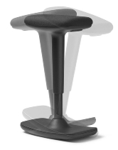 to-swift StehSitz-Hocker Hybrid aus Steh- und Sitzhocker, drehbar Coral red / Bezug Mandarin
