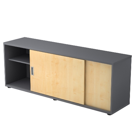 Hammerbacher Sideboard 1750S 1,5 OH 2 Schiebetüren (BxTxH) 160x40x52cm Buche/Buche