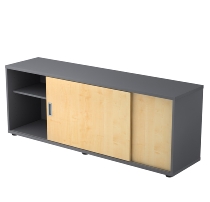 Hammerbacher Sideboard 1750S 1,5 OH 2 Schiebetüren (BxTxH) 160x40x52cm Buche/Buche