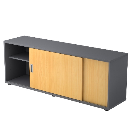Hammerbacher Sideboard 1750S 1,5 OH 2 Schiebetüren (BxTxH) 160x40x52cm Buche/Buche