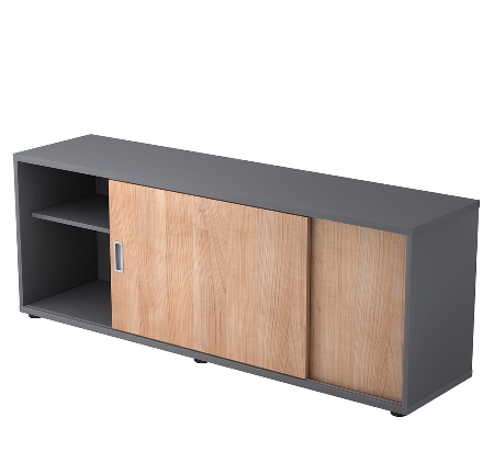 Hammerbacher Sideboard 1750S 1,5 OH 2 Schiebetüren (BxTxH) 160x40x52cm Buche/Buche