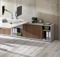 Hammerbacher Sideboard 1750S 1,5 OH 2 Schiebetüren (BxTxH) 160x40x52cm Buche/Buche