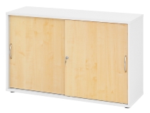 Hammerbacher 1752S Schiebetürenschrank 2OH Relinggriff (RE) abschließbar (BxTxH) 120x40x74,8cm Graphit/Silber
