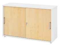 Hammerbacher 1752S Schiebetürenschrank 2OH Relinggriff (RE) abschließbar (BxTxH) 120x40x74,8cm Graphit/Silber