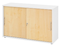 Hammerbacher 1752S Schiebetürenschrank 2OH Relinggriff (RE) abschließbar (BxTxH) 120x40x74,8cm Graphit/Silber