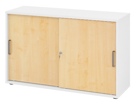 Hammerbacher 1752S Schiebetürenschrank 2OH Relinggriff (RE) abschließbar (BxTxH) 120x40x74,8cm Graphit/Silber