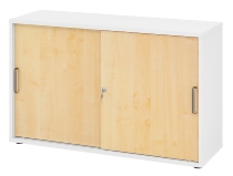Hammerbacher 1752S Schiebetürenschrank 2OH Relinggriff (RE) abschließbar (BxTxH) 120x40x74,8cm Graphit/Silber
