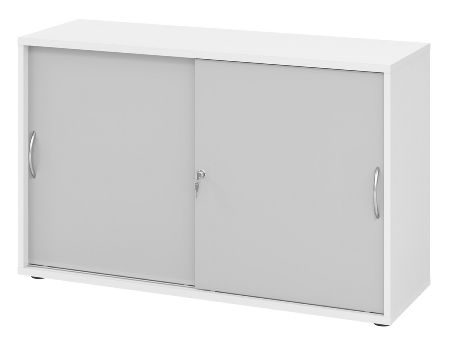 Hammerbacher 1752S Schiebetürenschrank 2OH Relinggriff (RE) abschließbar (BxTxH) 120x40x74,8cm Graphit/Silber