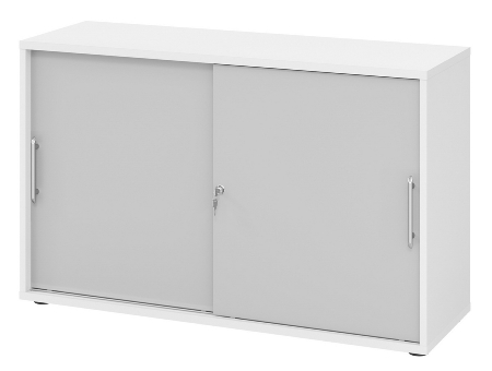 Hammerbacher 1752S Schiebetürenschrank 2OH Relinggriff (RE) abschließbar (BxTxH) 120x40x74,8cm Graphit/Silber