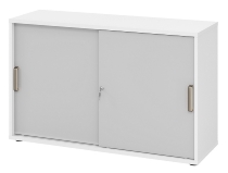 Hammerbacher 1752S Schiebetürenschrank 2OH Relinggriff (RE) abschließbar (BxTxH) 120x40x74,8cm Graphit/Silber