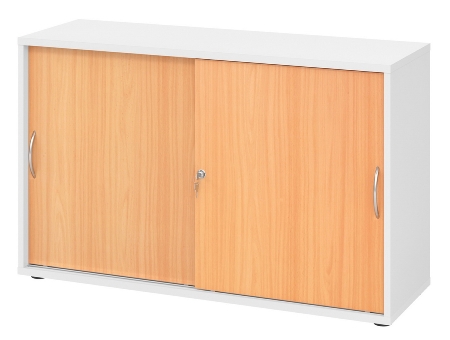 Hammerbacher 1752S Schiebetürenschrank 2OH Relinggriff (RE) abschließbar (BxTxH) 120x40x74,8cm Graphit/Silber