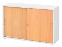 Hammerbacher 1752S Schiebetürenschrank 2OH Relinggriff (RE) abschließbar (BxTxH) 120x40x74,8cm Graphit/Silber