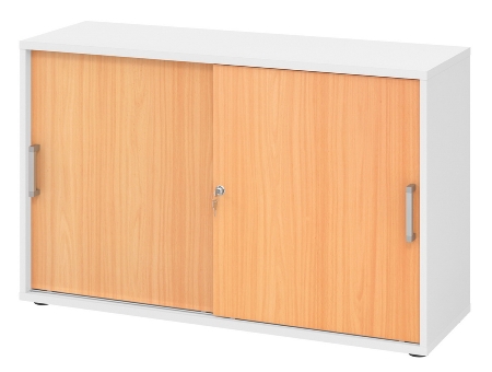 Hammerbacher 1752S Schiebetürenschrank 2OH Relinggriff (RE) abschließbar (BxTxH) 120x40x74,8cm Graphit/Silber