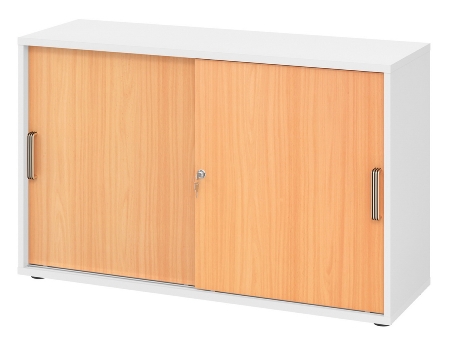 Hammerbacher 1752S Schiebetürenschrank 2OH Relinggriff (RE) abschließbar (BxTxH) 120x40x74,8cm Graphit/Silber
