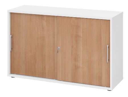 Hammerbacher 1752S Schiebetürenschrank 2OH Relinggriff (RE) abschließbar (BxTxH) 120x40x74,8cm Graphit/Silber