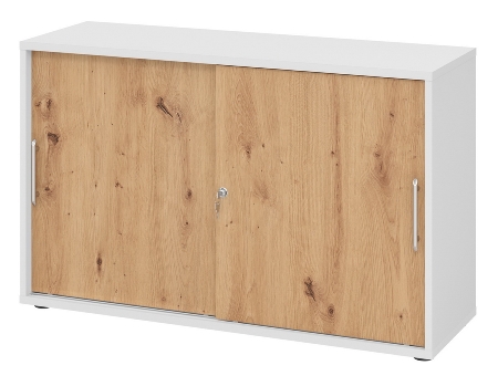 Hammerbacher 1752S Schiebetürenschrank 2OH Relinggriff (RE) abschließbar (BxTxH) 120x40x74,8cm Graphit/Silber