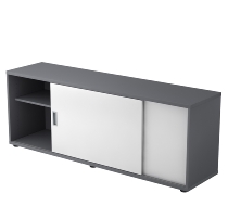 Sideboard 1758S doubleSIDED 1.5OH (BxTxH) 160x40x59,6cm Graphit/Weiß
