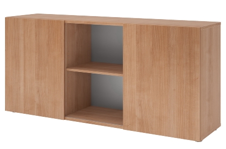 Hammerbacher Sideboard 1780 PREMIUM mit Schwebetüren (HxBxT) 160x42x74,8cm Weiß/Silber