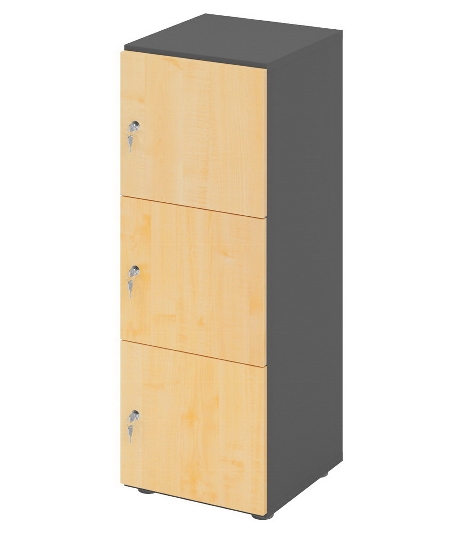 Hammerbacher Schliessfachschrank 264L6/DS 6 Fächer mit Zylinderschloss 6OH (BxTxH) 40x42x215,6cm Grau