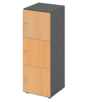 Hammerbacher Schliessfachschrank 264L6/DS 6 Fächer mit Zylinderschloss 6OH (BxTxH) 40x42x215,6cm Grau