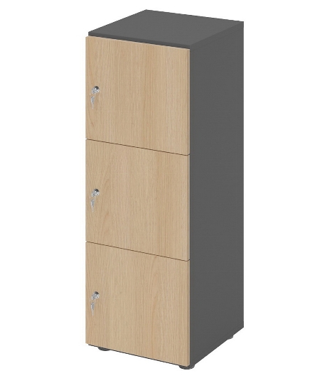 Hammerbacher Schliessfachschrank 264L6/DS 6 Fächer mit Zylinderschloss 6OH (BxTxH) 40x42x215,6cm Grau