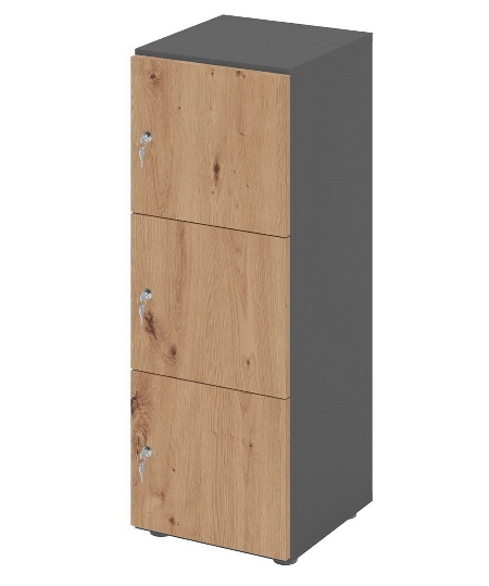 Hammerbacher Schliessfachschrank 264L6/DS 6 Fächer mit Zylinderschloss 6OH (BxTxH) 40x42x215,6cm Grau