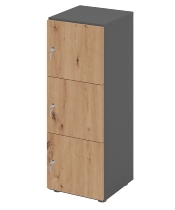 Hammerbacher Schliessfachschrank 264L6/DS 6 Fächer mit Zylinderschloss 6OH (BxTxH) 40x42x215,6cm Grau