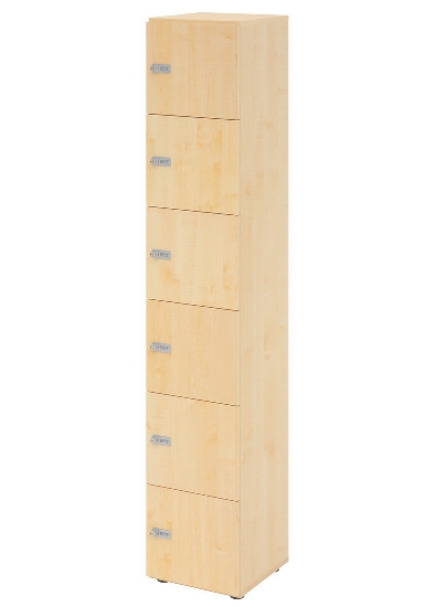 Hammerbacher Schliessfachschrank 264L6/DS 6 Fächer mit Zylinderschloss 6OH (BxTxH) 40x42x215,6cm Grau