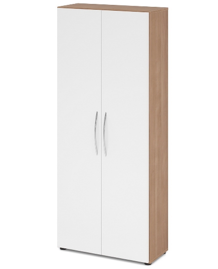 Hammerbacher 4200 Glastürenschrank BASIC 5OH Rahmen silber (BxTxH) 80x34,6x188cm tief BM Graphit