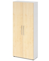 Hammerbacher 4200 Glastürenschrank BASIC 5OH Rahmen silber (BxTxH) 80x34,6x188cm tief BM Graphit