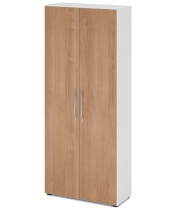 Hammerbacher 4200 Glastürenschrank BASIC 5OH Rahmen silber (BxTxH) 80x34,6x188cm tief BM Graphit