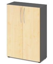 Hammerbacher 4550 Schrank BASIC 3OH (BxTxH) 80x34,6x114,4cm BM Graphit/Ahorn