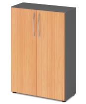 Hammerbacher 4550 Schrank BASIC 3OH (BxTxH) 80x34,6x114,4cm BM Graphit/Ahorn