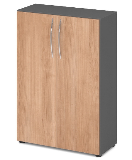 Hammerbacher 4550 Schrank BASIC 3OH (BxTxH) 80x34,6x114,4cm BM Graphit/Ahorn