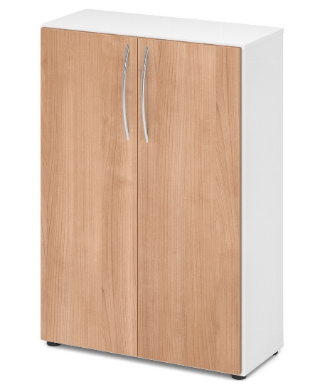 Hammerbacher 4550 Schrank BASIC 3OH (BxTxH) 80x34,6x114,4cm BM Weiß/Ahorn