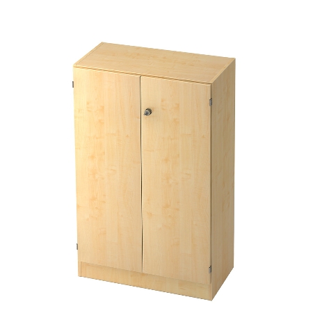 Hammerbacher Büroschrank 6910 SOLIDplus Sockelblende abschließbar 5OH (BxTxH) 100x42x200,4cm SG Weiß/Eiche