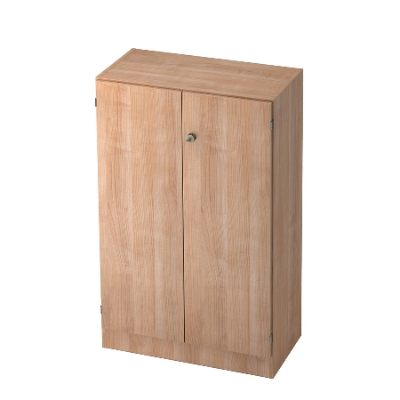 Hammerbacher Büroschrank 6910 SOLIDplus Sockelblende abschließbar 5OH (BxTxH) 100x42x200,4cm SG Weiß/Eiche